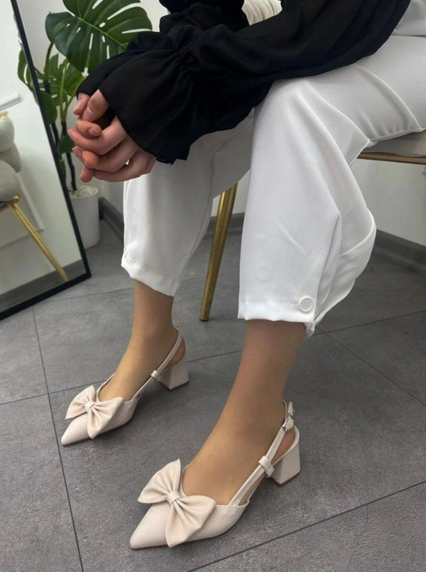 کفش زنانه پاشنه دار مدل پاپیونی کیفیت عالی