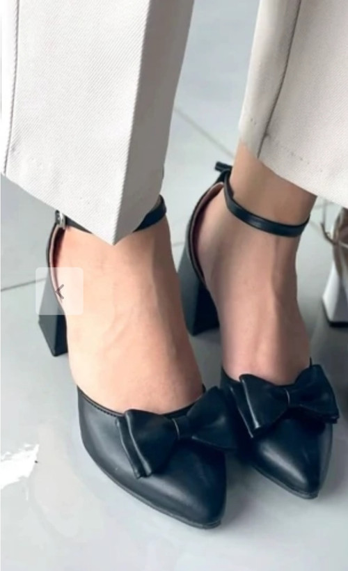کفش پاشنه دار زنانه پاپیونی